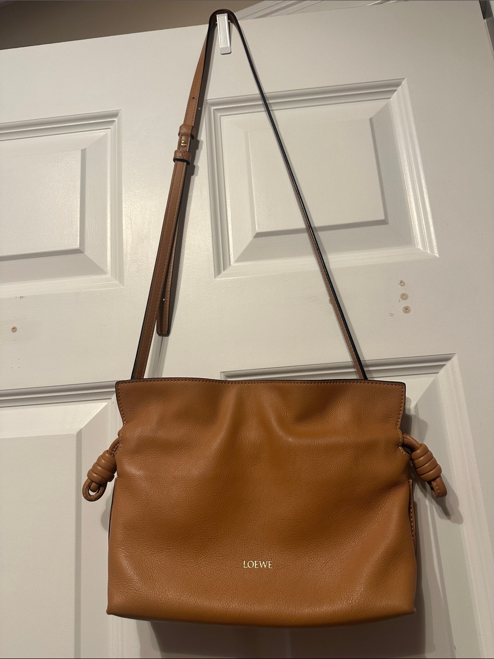 Loewe mini Flamenco Shoulder & clutch Bag in Tan - Picture 2 of 5